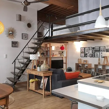 Authentic Loft With Mezzanine & Exposed Stones Heart Of ליון