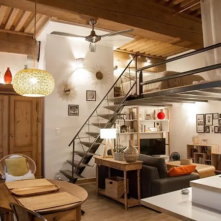 Authentic Loft With Mezzanine & Exposed Stones Heart Of Apartment *