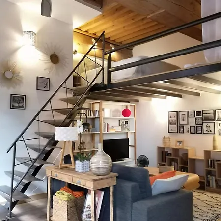 아파트 Authentic Loft With Mezzanine & Exposed Stones Heart Of 리옹